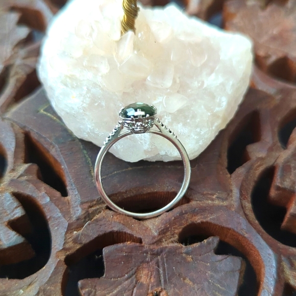 Sterling Silver French Quarter Ring With Crosses and Evil Eye sz8 - Picture 4 of 7